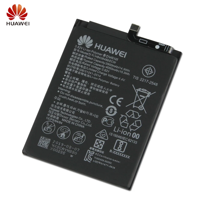 Оригинальная замена Батарея huawei HB436486ECW для huawei Коврики 10 Коврики X ALP-AL00 Коврики 10 Pro RS P20pr телефон Батарея 4000 мА-ч