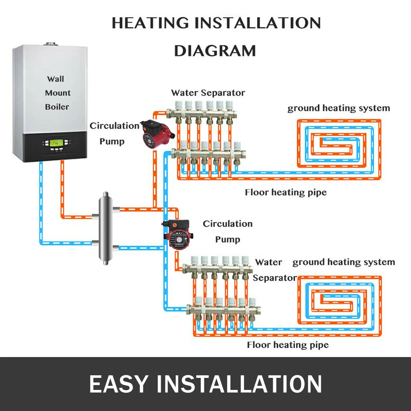 hot water circulating pump installation diagram