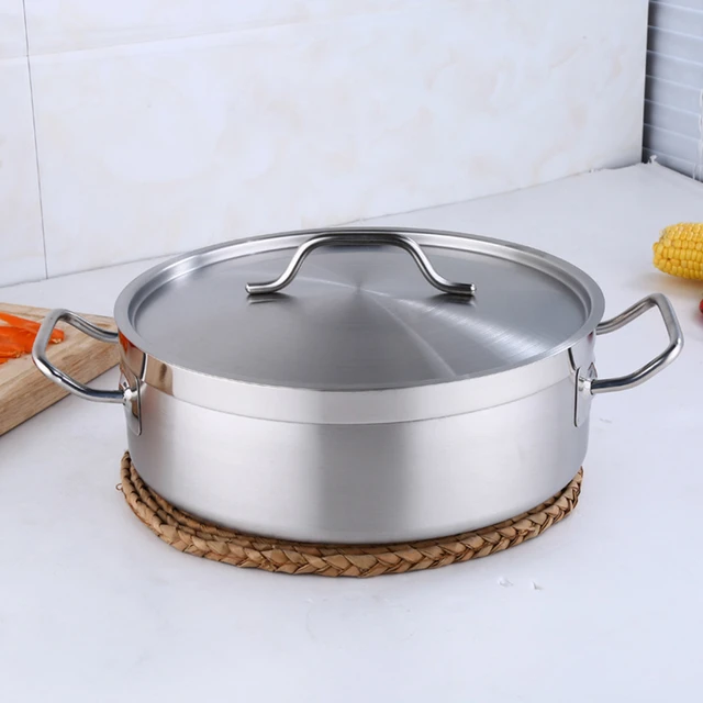  Dutch Oven with Lid - Stainless Steel Stock Pot with Lid - Large  Pot for Cooking - Big Soup Pot with Lid - Stainless Steel Cooking Pot -  Heavy Duty Induction