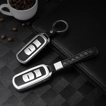 

Aluminum Alloy Key Shell Holder Car Key Case Key Cover case Key Shell For Mazda CX-5 CX-7 Atenza Alexa Auto Accessories