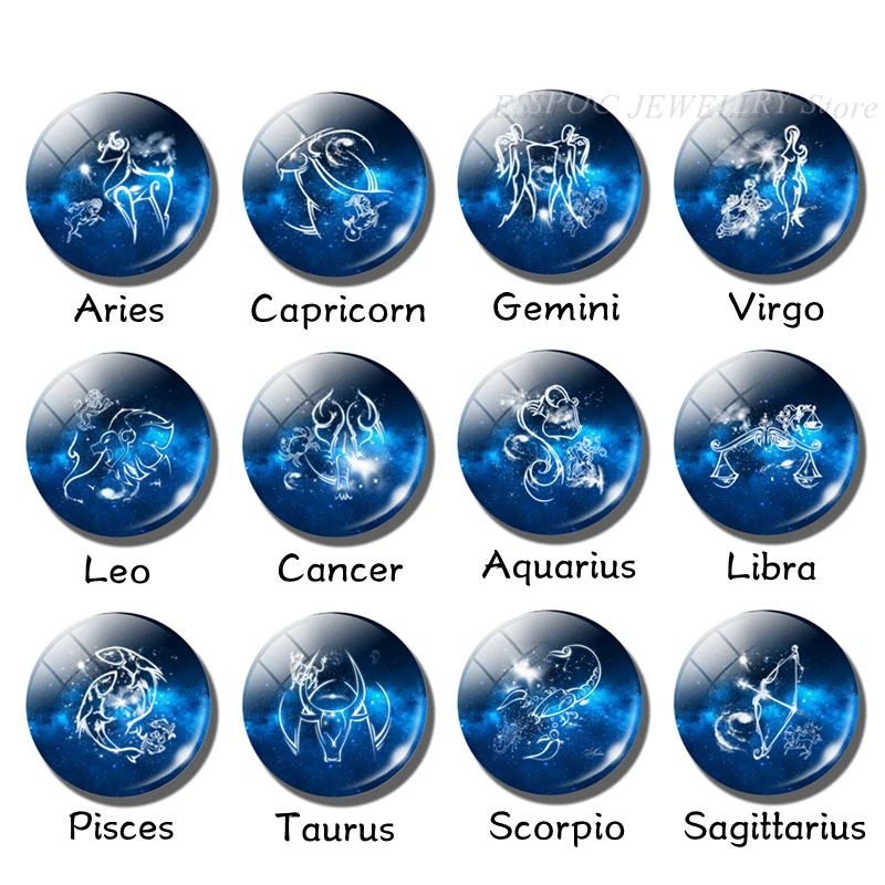 12 знаков зодиака Браслет Лео созвездия Телец бижутерия со стеклянными