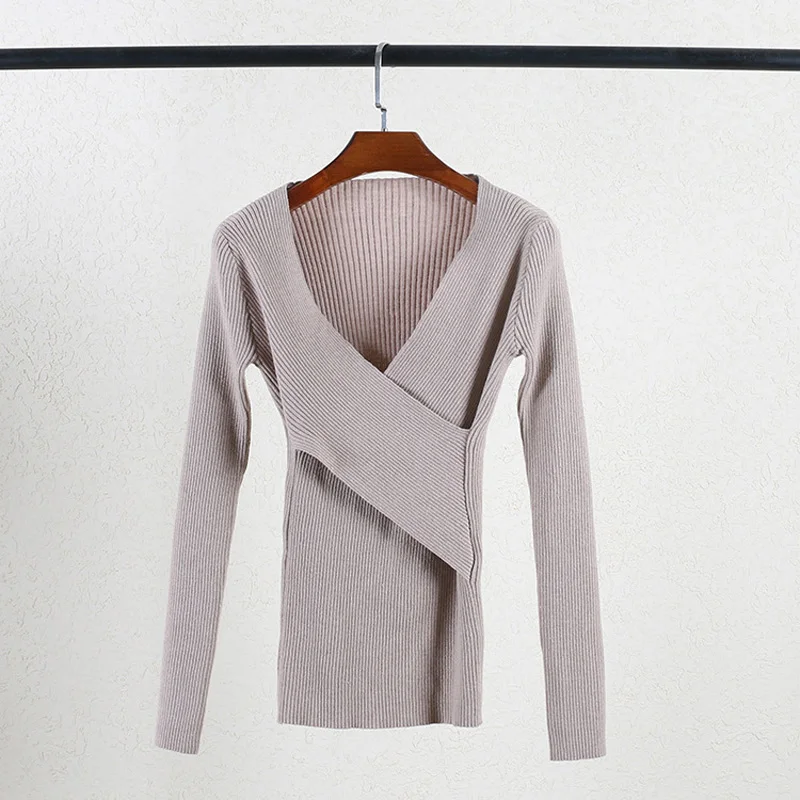 GOPLUS кофта женская осень вязаный свитер женский одежда женская свитера женские - Цвет: Хаки