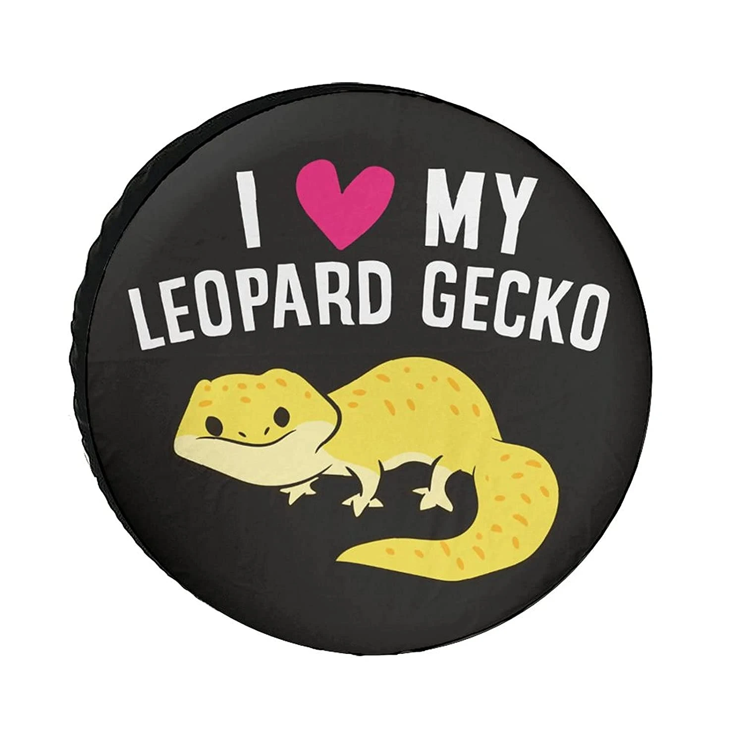 I Love My Leopard Gecko Universe Exploration Tire Covers Wheel Cover Protectors Weatherproof UV Protection Spare Tire sun cover for car