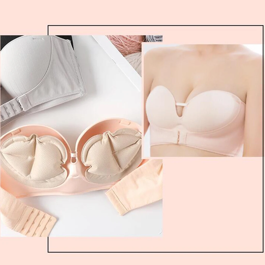 2x Anti-slip Inflatable Bra Pads Inserts Lady Push up Breast Enhancers Invisible