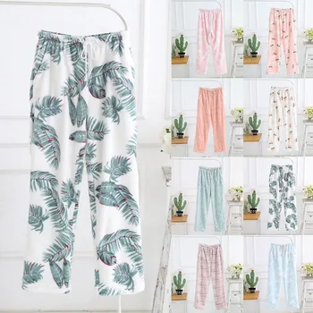 

2020 Winter Flannel Women Homewear Pants Pajamas Set Thick Warm Flannel Comfortable Homewear Fresh Long-sleeved Trousers Pajama