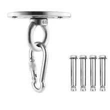 SS304 360 градусов поворотные Крючки Подвесные крючки потолочное крепление с карабином и винтом для оснащение для лодки, Йога качели