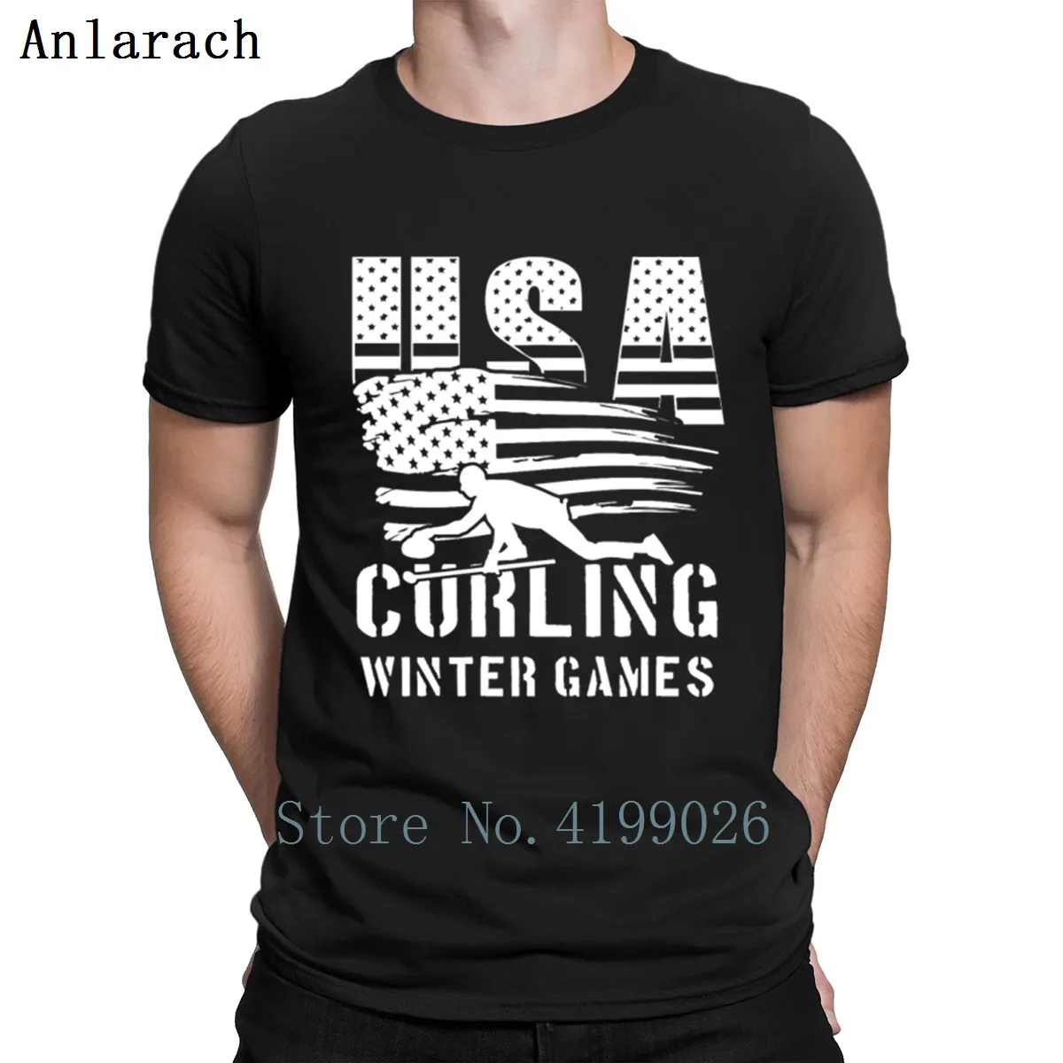 

Usa Curling Winter Games World Team Sport T-Shirt Top Tee Comfortable Designing Free Shipping T Shirt For Men O-Neck 2018 Slim