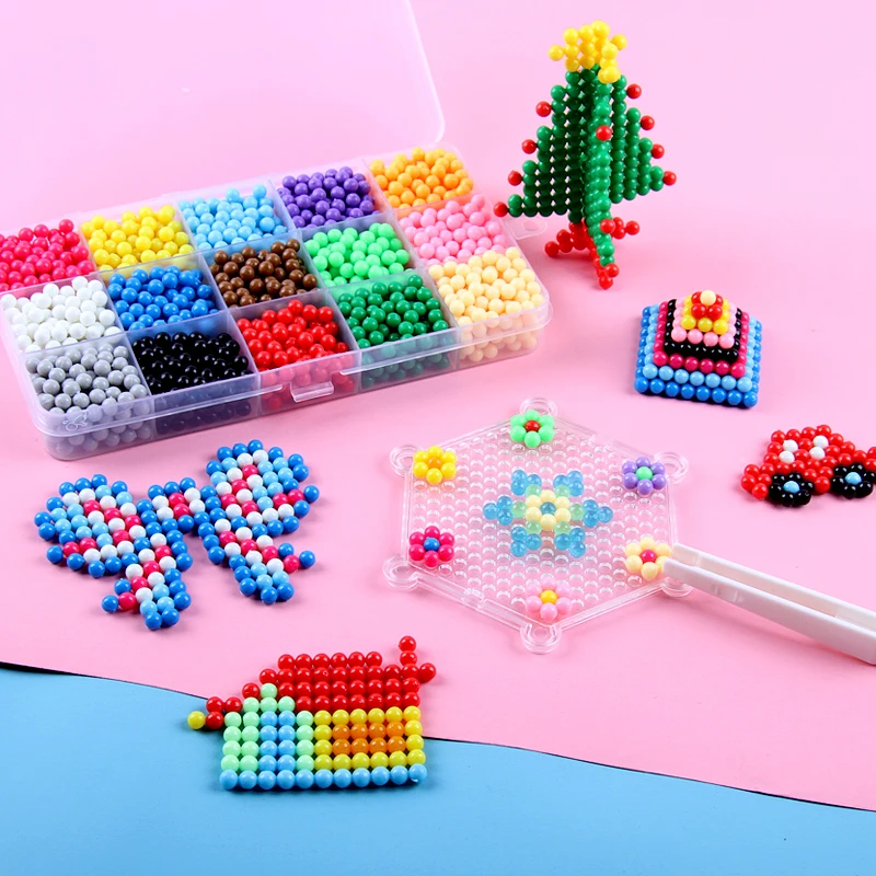 Хама бусины DIY Головоломка вода Волшебные бусы девочка Мальчик Игрушка 3d Пазлы для детей волшебный игрушки для детей spell juguetes brinquedos