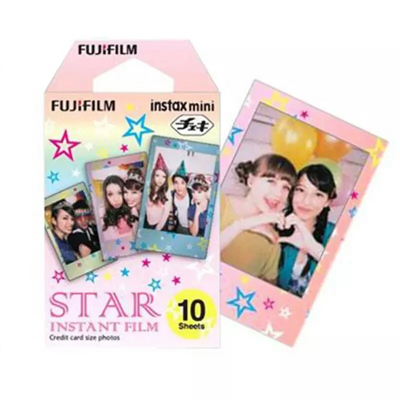10-200 листов Fujifilm instax mini 9 пленка белая/цветная 3 дюймовая широкоугольная пленка для камеры моментальной печати mini 8 7s 25 50s 90 фотобумага - Цвет: Stars 10 Sheets