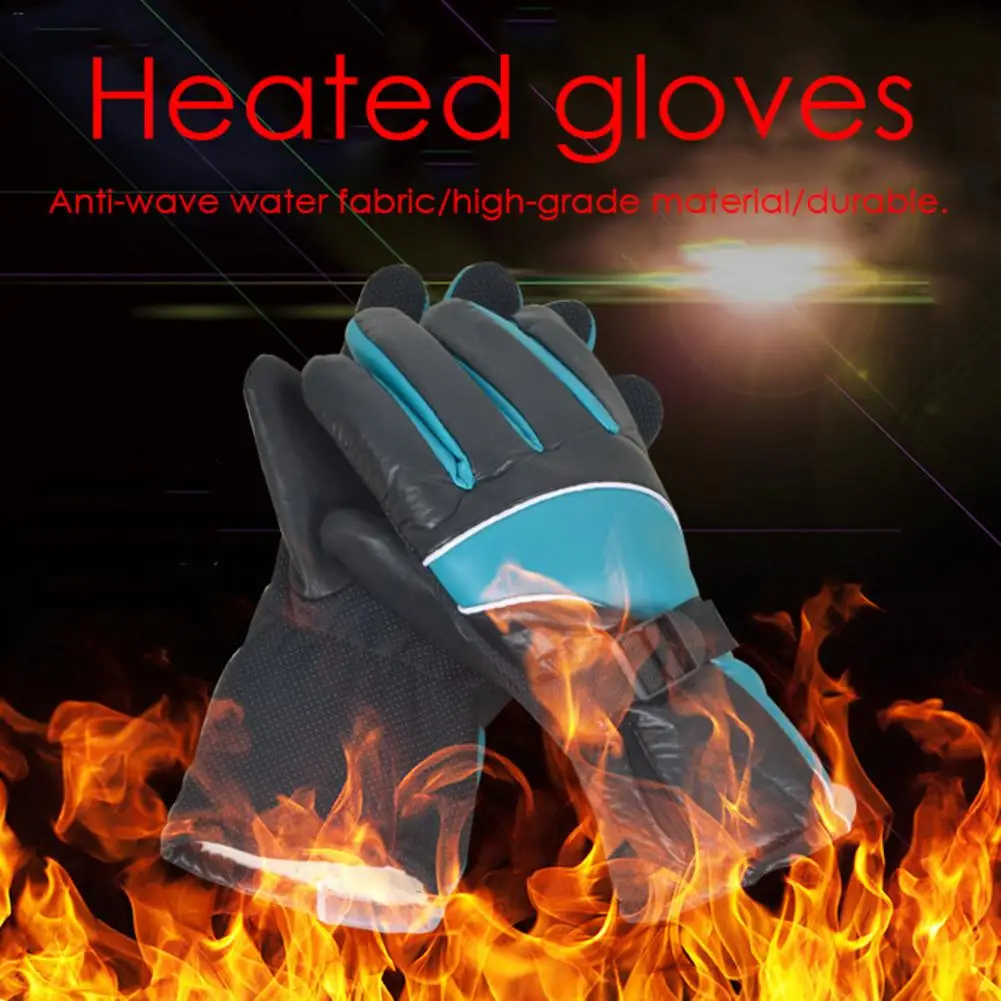 12 v Winter USB Hand Warmer Electric Thermal Gloves Waterproof Heated Gloves Battery Powered For Motorcycle Ski Gloves