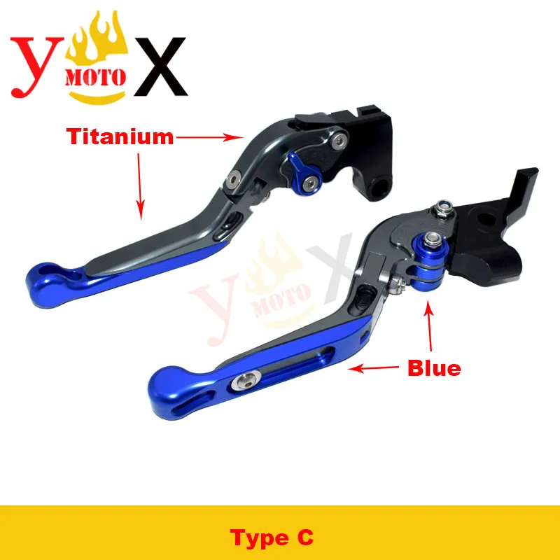 Type C Color Мотоцикл с ЧПУ Складные Выдвижные рычаги тормоза сцепления для Honda VFR800 1998-2001 CBR1100XX BLACKBIRD 1997-2007 ST1300 2003-2007 - Цвет: Type C Color