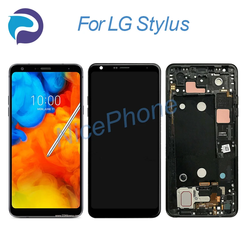 Для Stylus LCD экран 2160*1080 сенсорный дигитайзер сборка Замена с рамкой Q710 LM-Q710FG Q Stylo 4 lcd