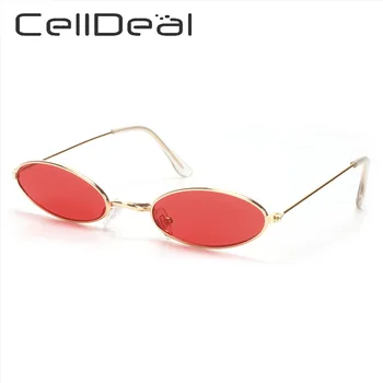 

Oval Small Frame Women Sunglasses Retro Vintage Metal Frame UV Protection Lens Fashion Party Accessories Unisex 11 Colors Punk
