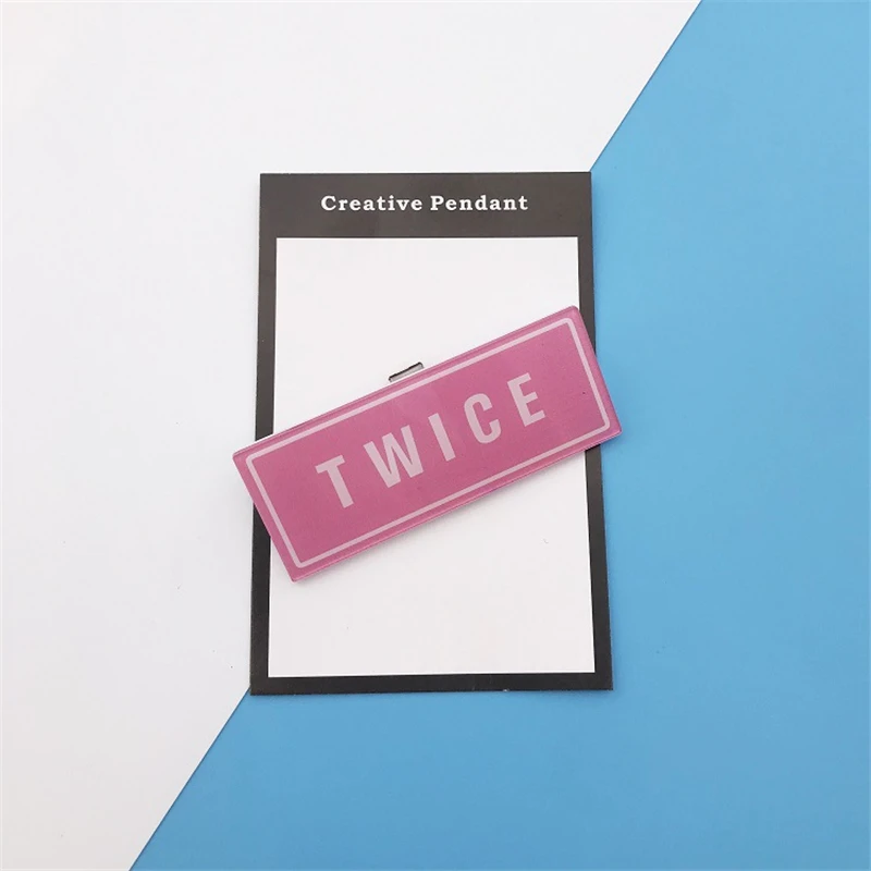 TWICE Kpop bangtan мальчик EXO BLACKPINK GOT7 NCT имя персонажа Personaliz значок металлические броши для мужчин и женщин ювелирные изделия - Цвет: TWICE