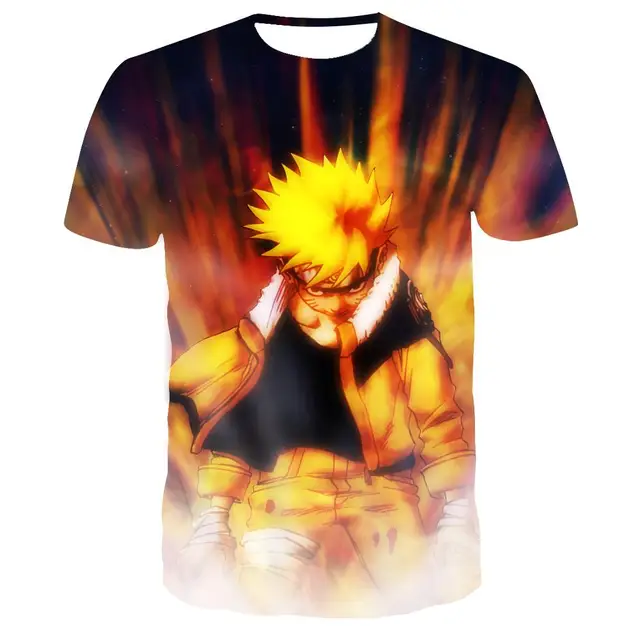 2019 Aikooki 3D Naruto t shirt Men/women Fashion Streetwear Hip Hop Harajuku 3D Print Naruto Men's t shirt Clothes Top