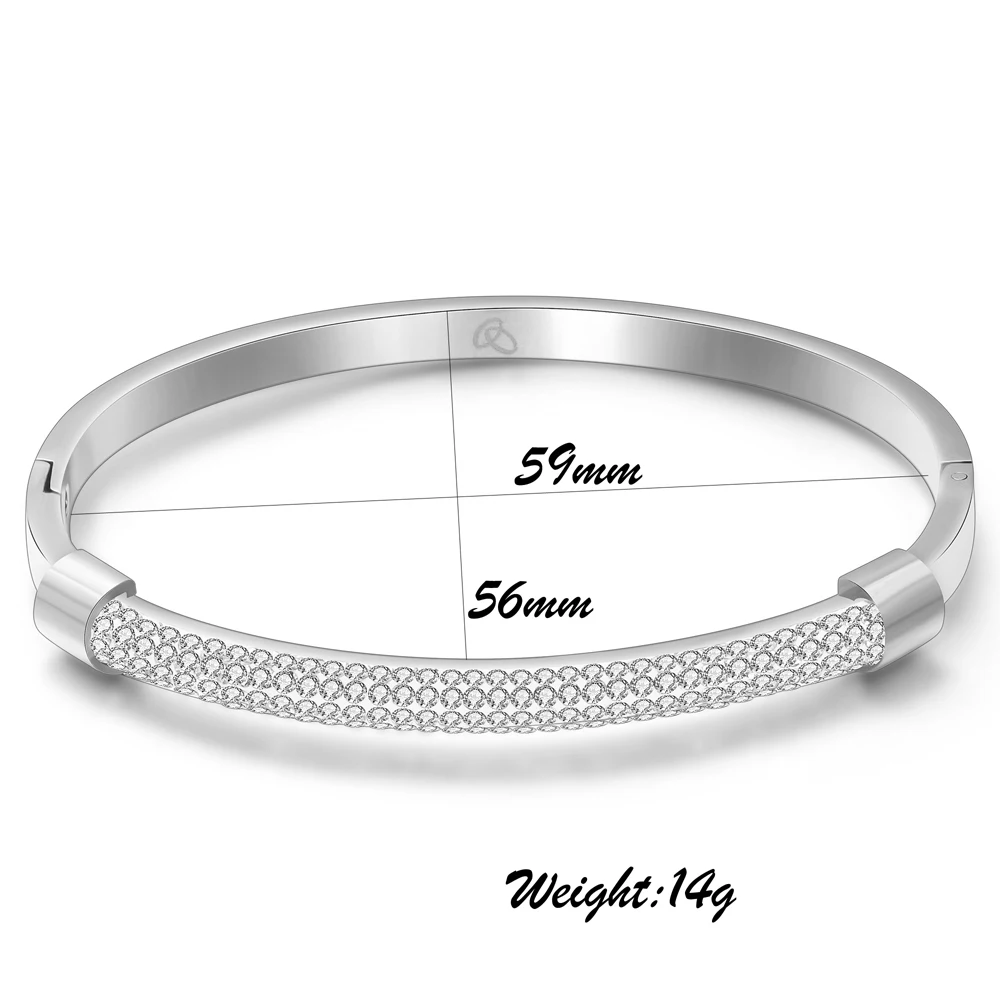 Bracelet Bangles Femme Crystal Jewelry Stainless Steel Cuff Bangles For Women bangle bracelet stainless steel bracelet crystal bracelets zircon bracelet zirconia bangle