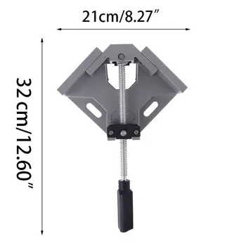 

Single Handle 90 Degrees Right Angle Clamp Two Axis Alluminum Carpentry Woodworking Tools Welding Clamp