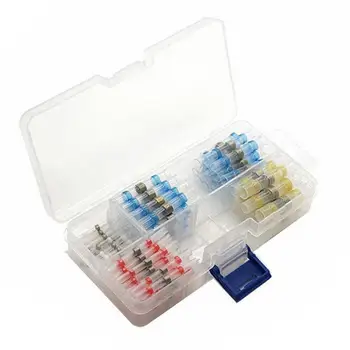 

50 Pcs Heat Shrink Butt Solder Sleeve Wire Connectors Terminals Waterproof Tube Electrical Wire Insulated
