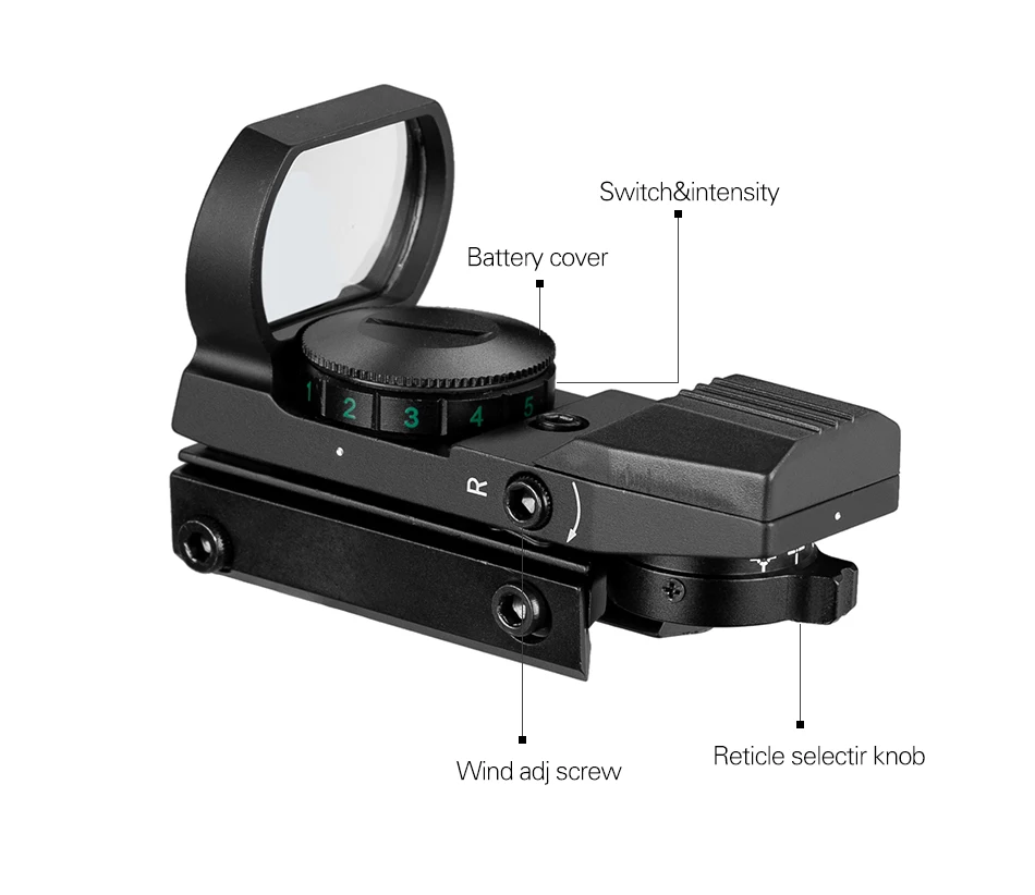 Riflescope11mm20mm rail sight охотничий оптический голографический красный точечный прицел reflex 4 crosshair Тактический прицел