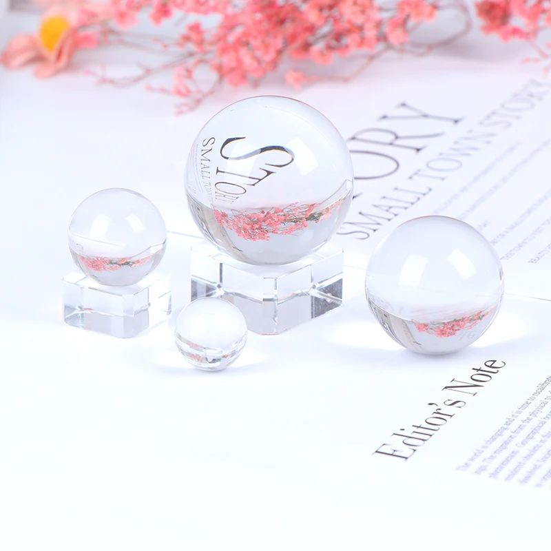 

2/3/4/5CM Photography Crystal Round Seed Beads Feng Shui Clear Color Magic Natural Glass Balls For Home Wedding Decoration
