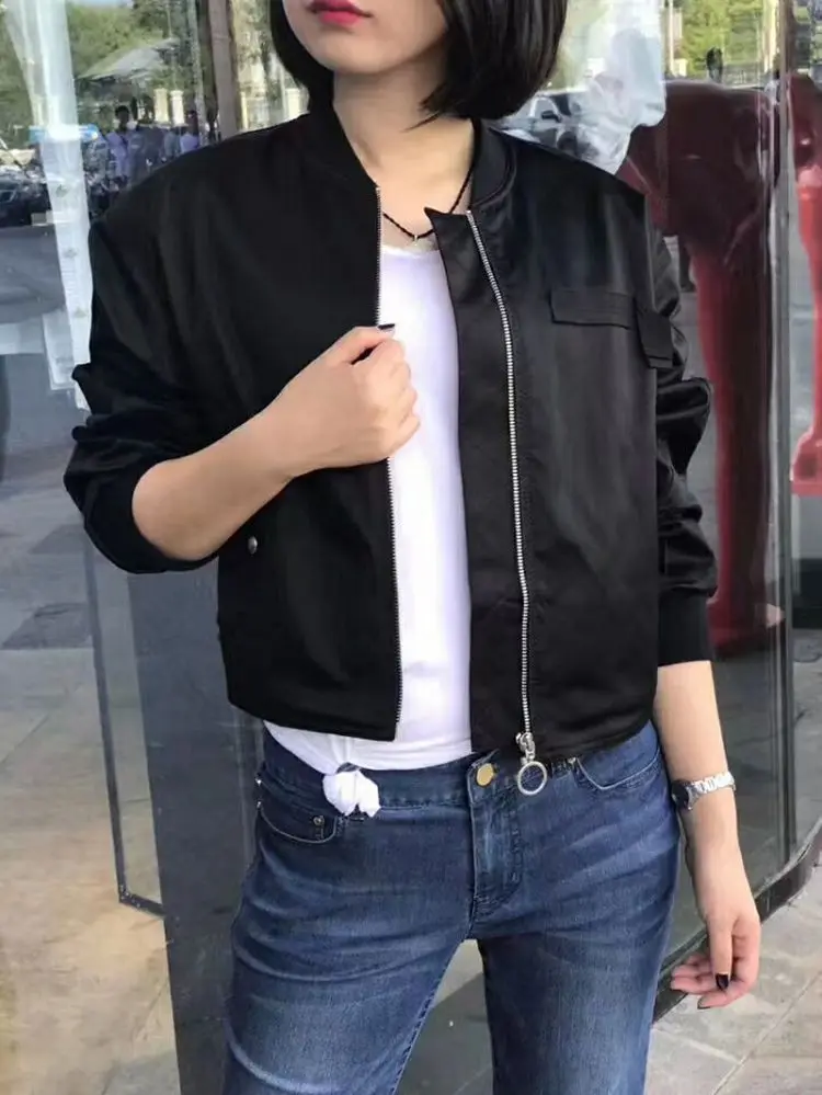 

Jehoash Mary Shoppe Genuine Product WOMEN'S Dress 2019 Autumn New Style Slimming Slim Fit Stand Collar Jacket Zipper Casual Coat
