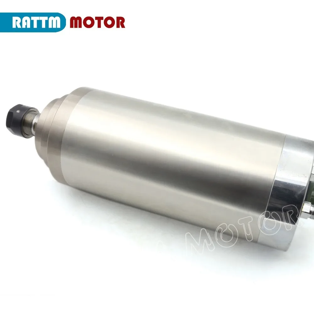 RU корабль 3KW 12A мотор шпинделя с водяным охлаждением CNC ER20 4 подшипники 100x220 мм 220 В 3 фазы для фрезерного станка с ЧПУ гравировальный фрезерный станок