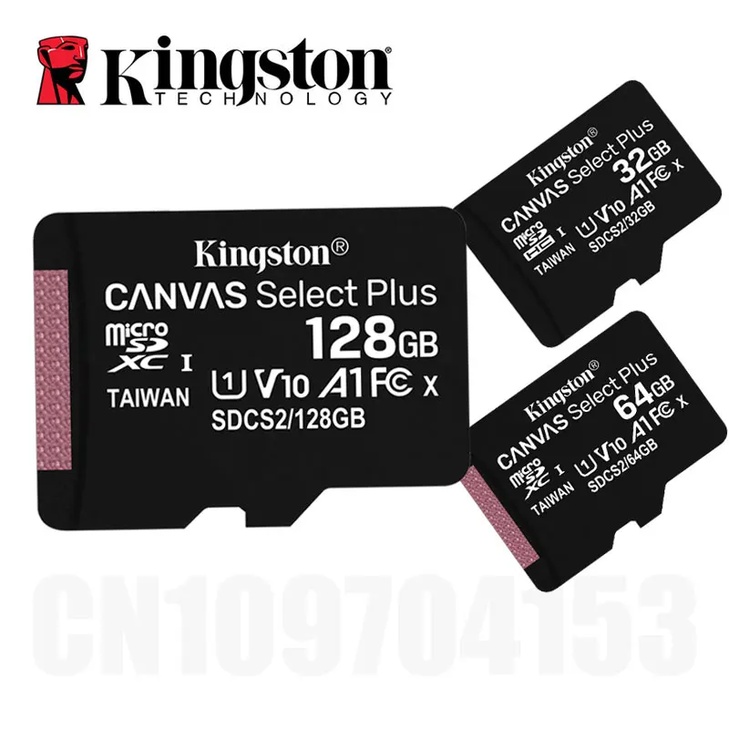 Kingston Карта памяти XC U1 Micro SD TF карта 100 м/с 32 Гб 64 128 ГБ 256 512 Nano MicroSD для камеры телефона