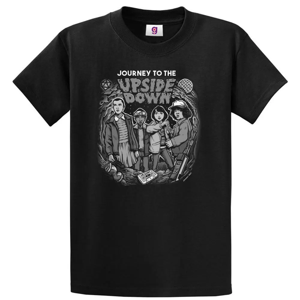 Футболка с надписью Journey To The Upside Down странные забавные вещи Сезон 2 Хлопковые