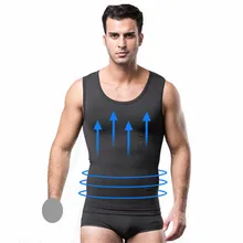 Жилет для похудения, без рукавов, бамбуковое волокно, Корректирующее белье для тела, Мужская Талия, тренажер, майки для фитнеса, быстросохнущая триммера для живота, формирующая одежда