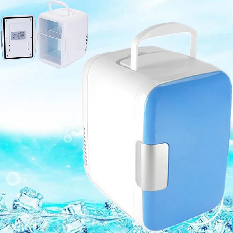 portable fridge for car Car Portable Refrigerator Freezer 12V Travel Refrigerator for Camping Driving in Blue and Pink 4L Mini Cooler Warmer car fridge freezer