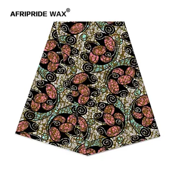

African ankara fabric high quality wholesale african flower 100% cotton real wax brocade fabric for clothing A18F0535