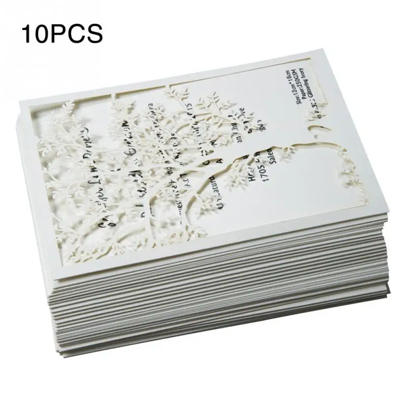  20pcs Laser Cut Rustic Wedding Invitations Fall Wedding Invitation Cards Vintage Wedding Bridal Sho - 4000060788203