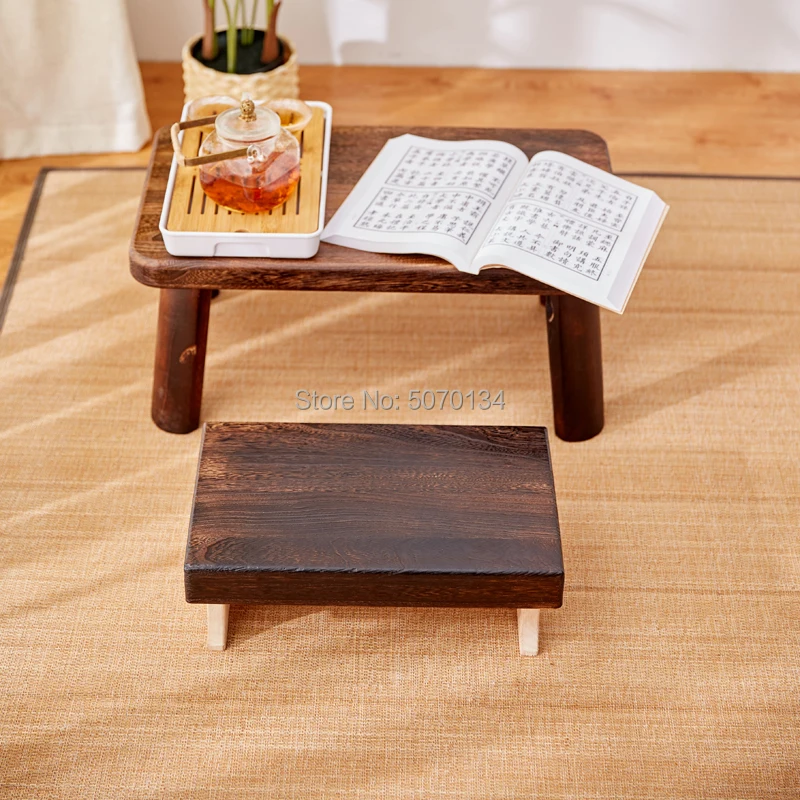 Складной Деревянный низкий табурет в японском стиле прямоугольный традиционный