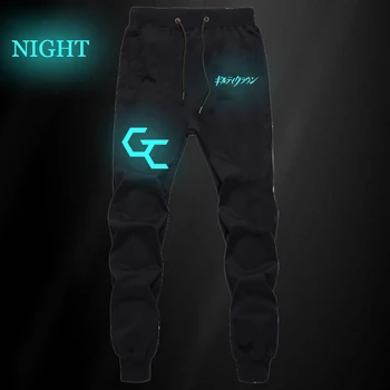 

Guilty Crown Luminous Pants Autumn Winter Men Fitness Joggers Workout Long Trousers Casual Sweatpants Cosplay Pants Plus Size
