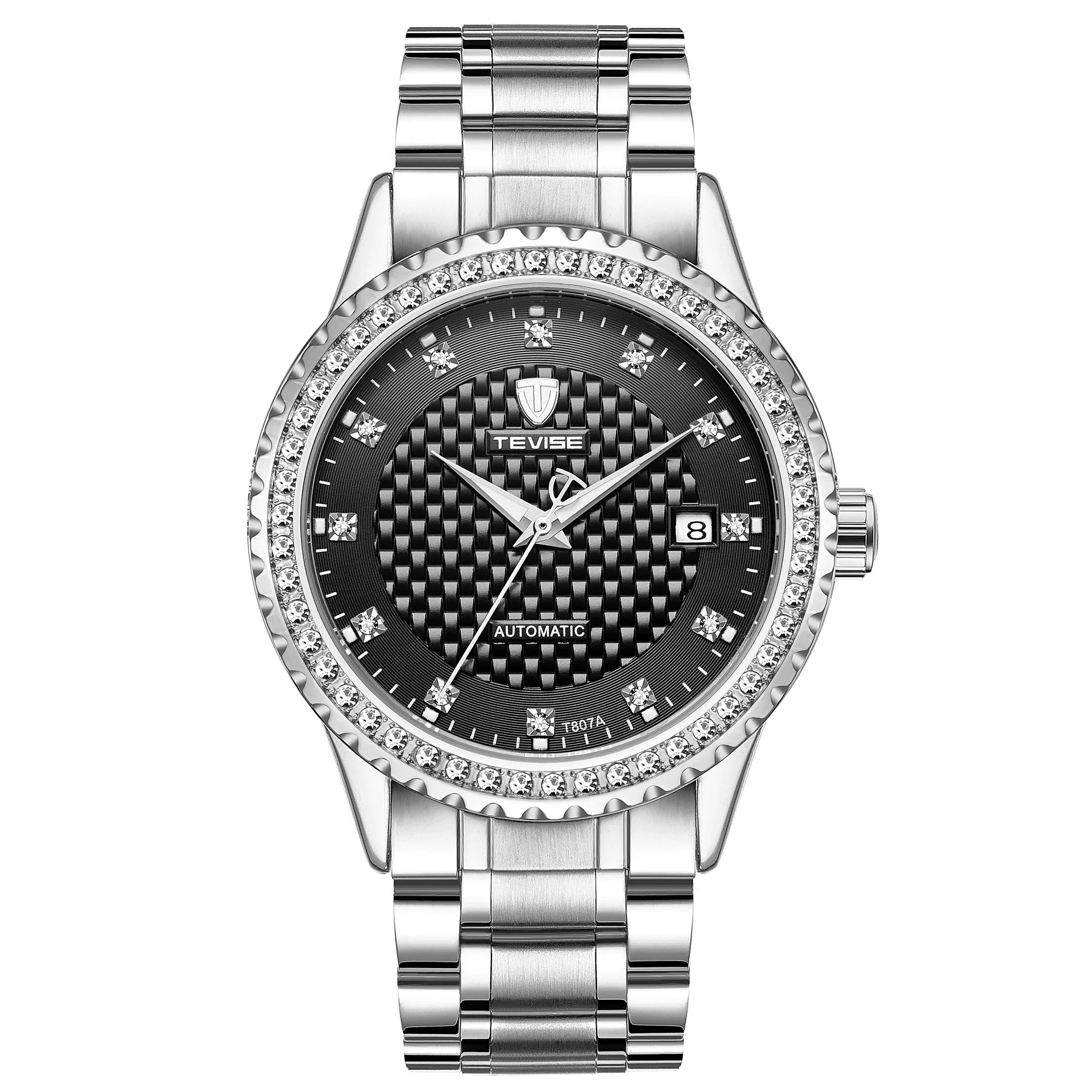 

TEVISE/Twiss T807a Business Casual Diamond Set MEN'S Watch Fully Automatic Mechanical Wrist Watch Watrproof Watch