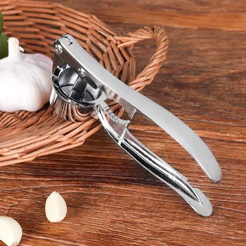 

Kitchen Stainless Steel Garlic Press Crusher Home Cooking Vegetable Ginger Squeezer Masher Handheld Ginger Garlic Mincer Tool#25