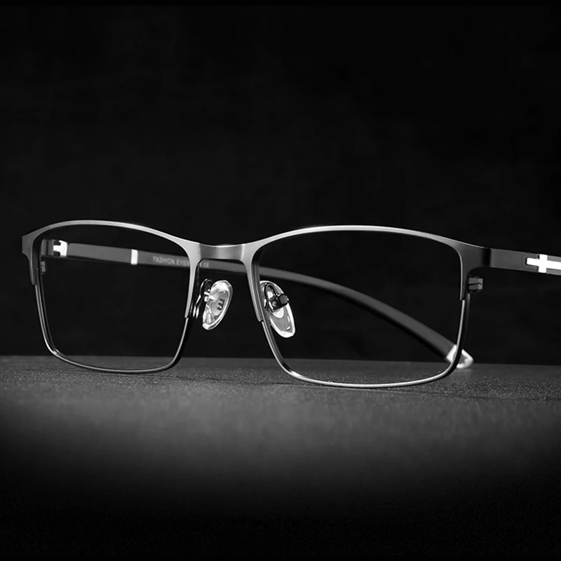 

Alloy Optical Glasses Frame Men Clear Lens Full Rim Eyeglasses Myopia Prescription Glasses Square Spectacle Frames Eyewear Male