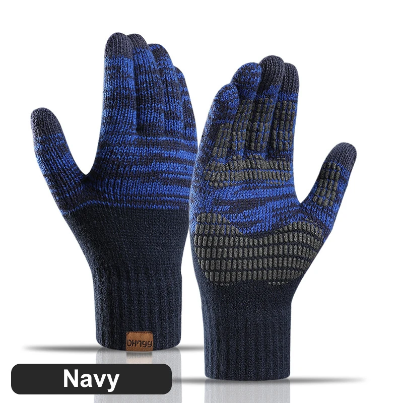 2021 Hot Sale Men's Knitted Winter Gloves Cashmere Knitted Women Autumn Winter Warm Thick Gloves Touchscreen Skiing Gloves 