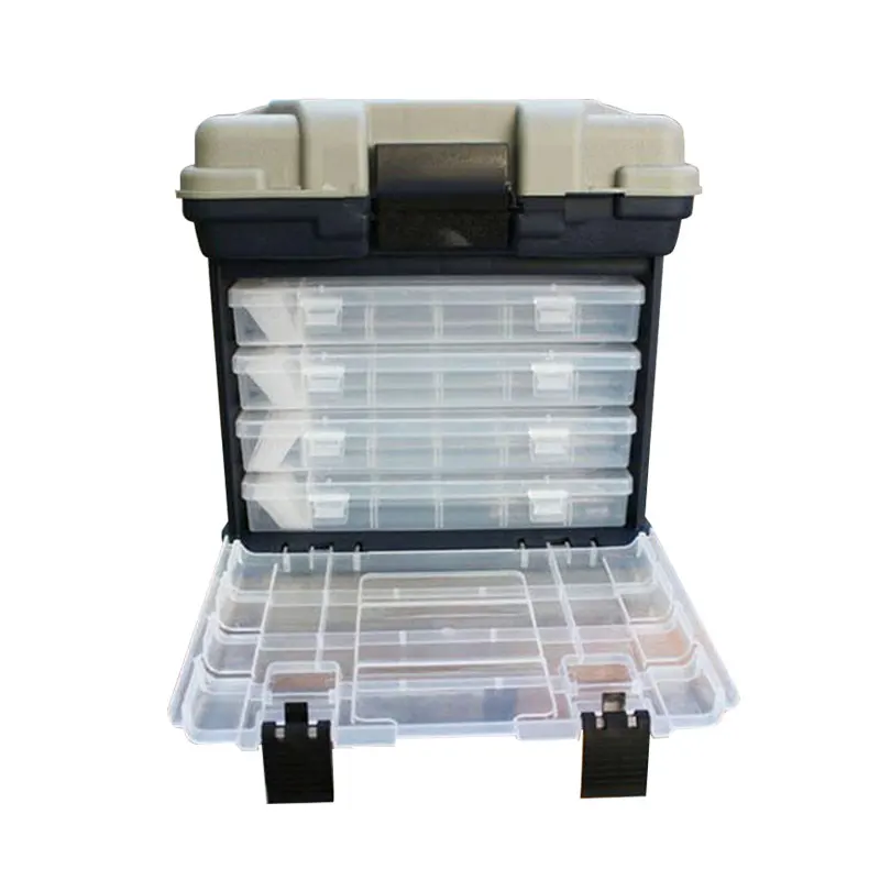 Tackle Fishing Storage Plastic 4LAYER Case Fishing Lure Box 5 Layer Outdoor Fishing Cases