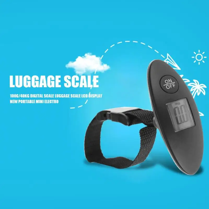 

100g/40kg Mini Digital Scale Luggage Travel Weighting Steelyard Hanging Electronic Scale Digital Liquid Crystal Display Scale
