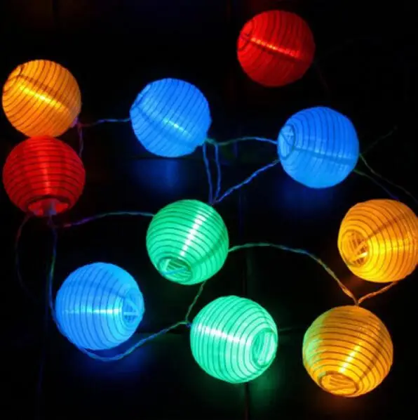 Лампа на солнечной батарее светодиодная гирлянда фонари огни мяч 20/30 светодиодный гирлянда на солнечной батарее уличная гирлянда рождественское освещение для украшения сада - Испускаемый цвет: Mulitcolor