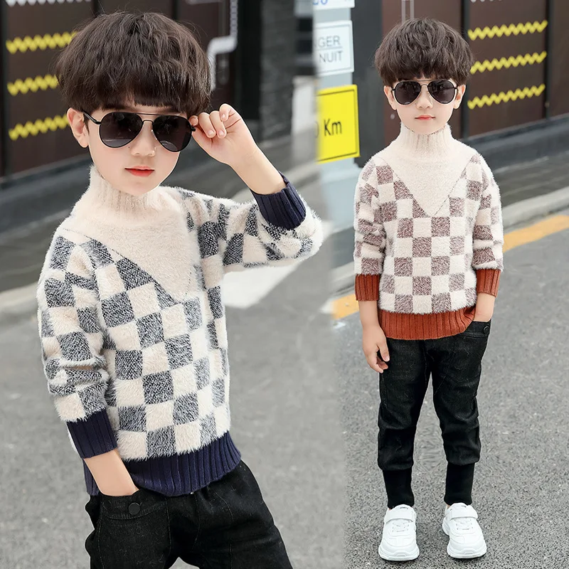 Tanie 2019 moda chłopcy sweter wiosna zima niemowlę chłopiec odzież wierzchnia bawełniany sweter dzieci sweter dzieci dzianina sweter markowe koszulki