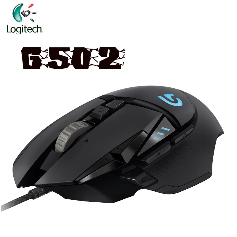 Игровая проводная мышь Logitech G502 игровая RGB для геймеров поддержка настольного