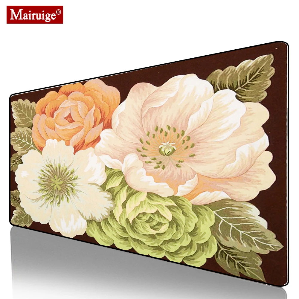 

Vintage Persian Rug Flower Mouse Pad XXL Gamer Desk Mat Large Keyboard Pad Gaming MousePad 90x40cm/70x30cm for Laptop Table Pads