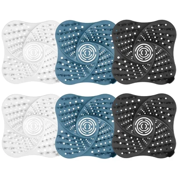 

Hair Catch Drain, Durable Shower Drain, Flexible Bathtub Strainer, with 4 Strong Suction Cups, Suitable for Bathroom and Kitchen