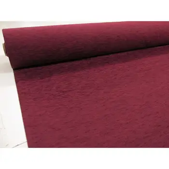 

CHENILLE Fabric smooth color RED GARNET 2,45 MTS length x width 2,80 MTS