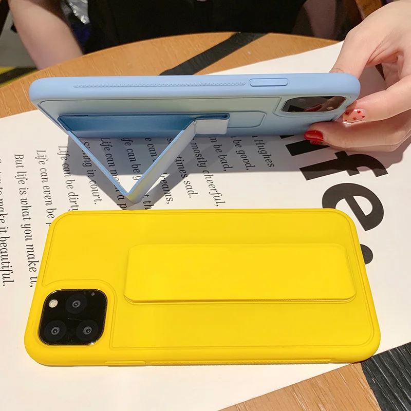 SoCouple ремешок на руку силиконовый чехол для iphone 11 Pro Max X XS Max XR 6 6S 7 8 plus матовый карамельный цвет держатель для телефона чехол