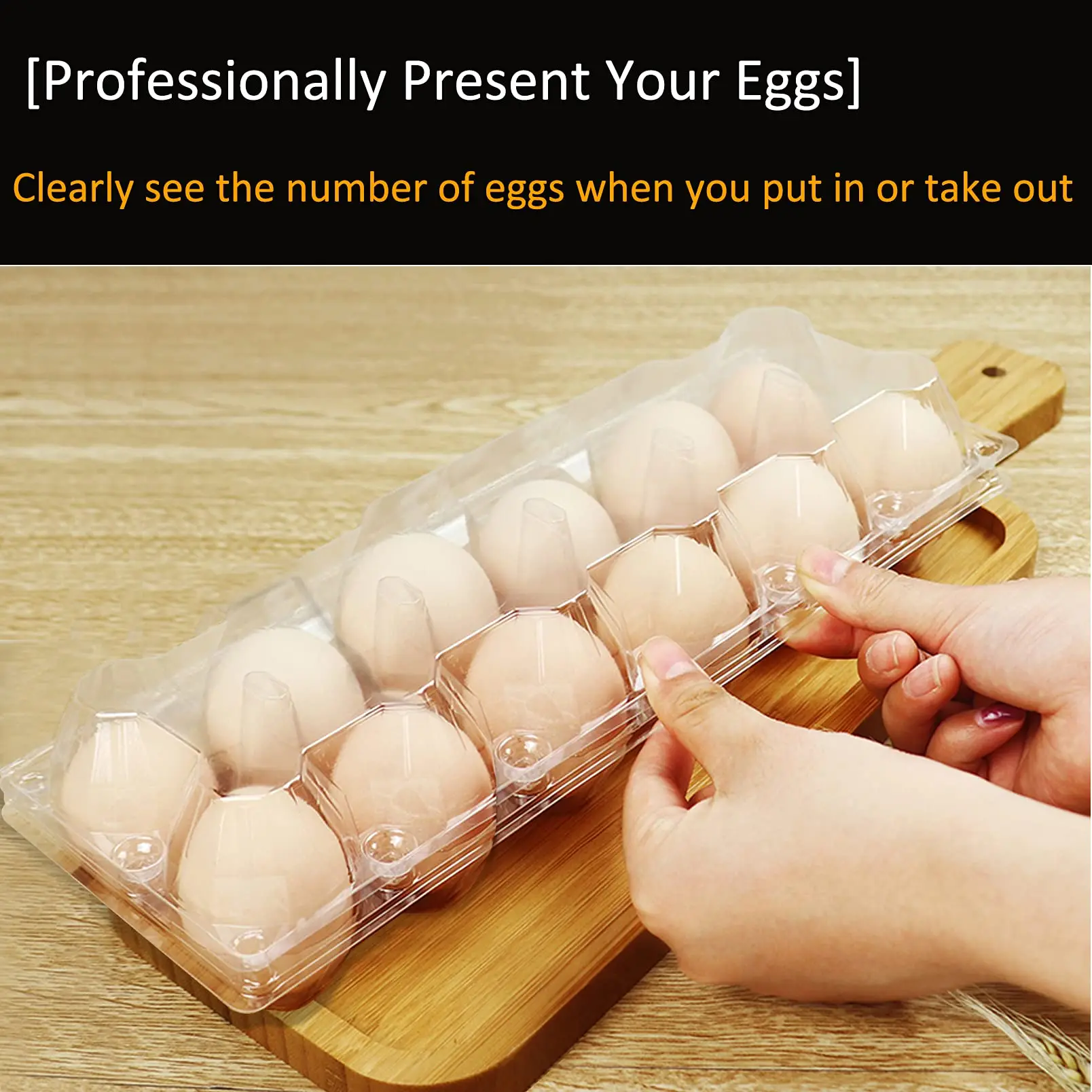 Blank Egg Cartons Bulk 5 Packs - Holds 12 Eggs 1 Dozen,  Reusable Plastic Egg Trays for Family Pasture Chicken Farm 5