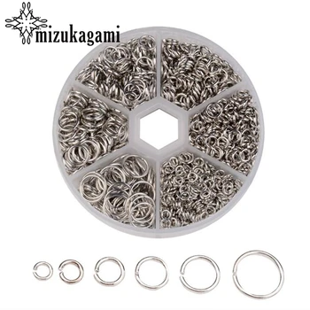 

1Box 4-10mm iron ring open Jump ring manual hanging ring connection ring buckle, used for DIY jewelry accessories