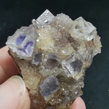

32.2gNatural dark purple fluorite, crystal mineral specimen